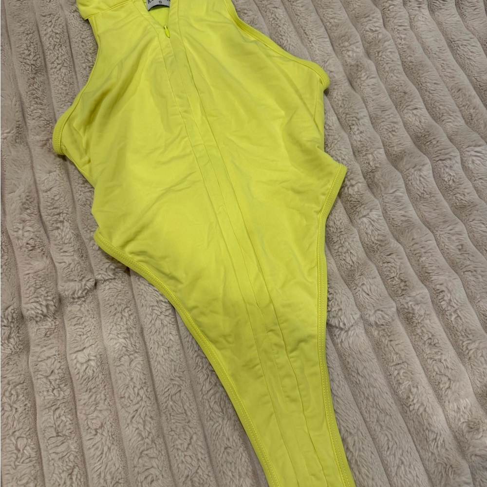 Sexy Neon Yellow One-Piece Swimsuit